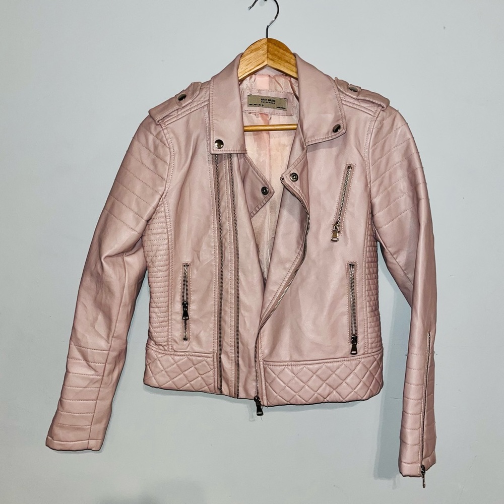AFTF Faux Leather Jacket sz L